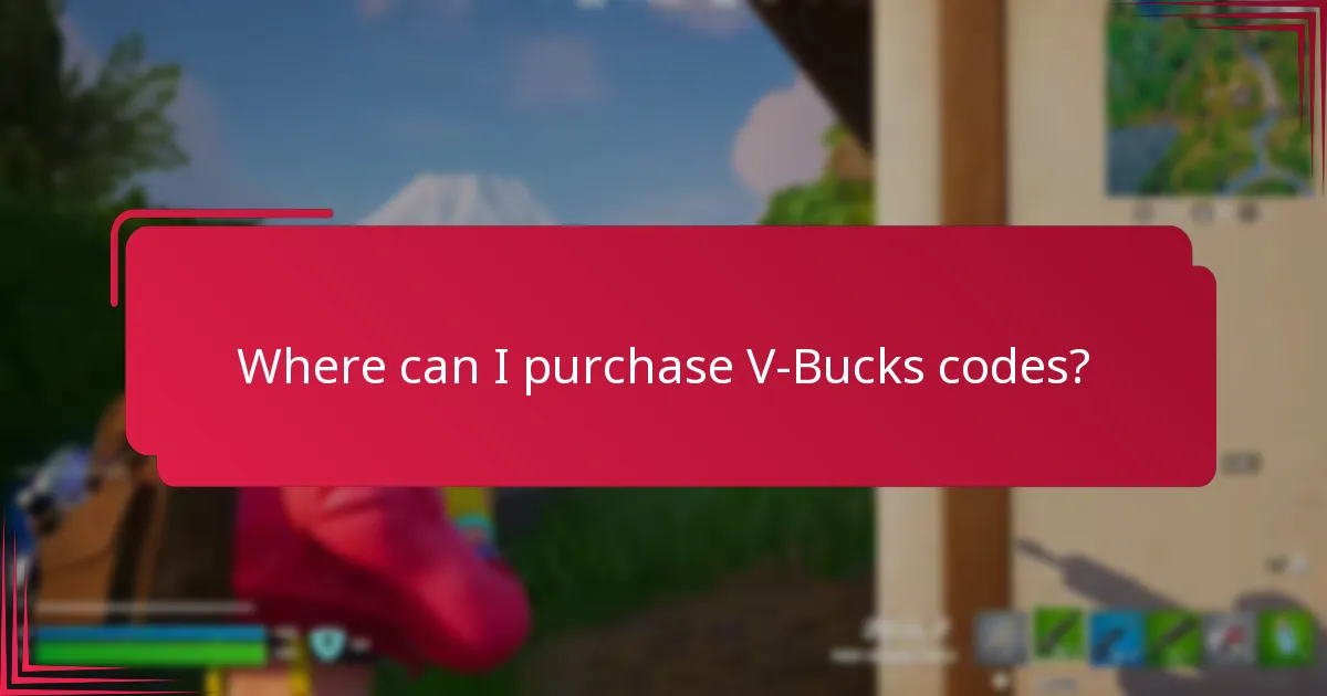 Where can I purchase V-Bucks codes?